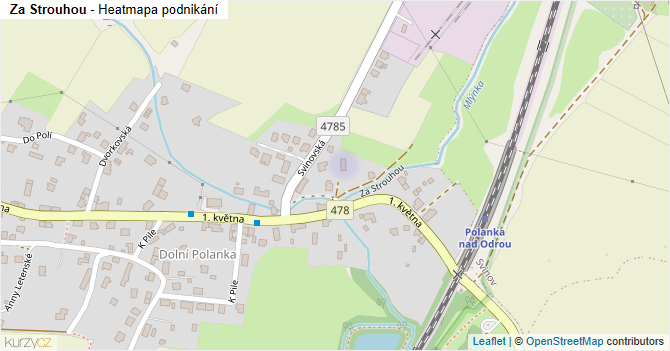 Za Strouhou - mapa podnikání