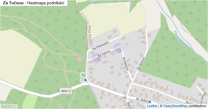 Za Točnou - mapa podnikání