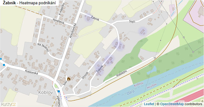 Žabník - mapa podnikání