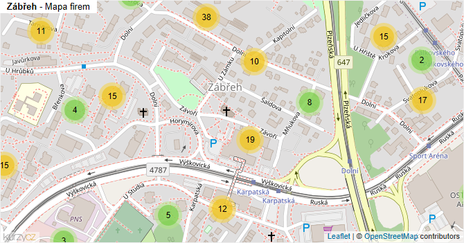 Zábřeh - mapa firem