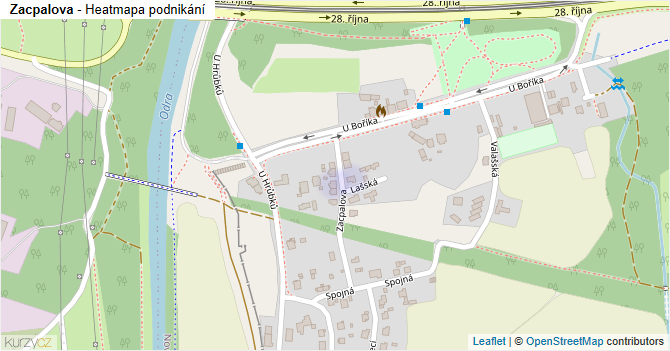 Zacpalova - mapa podnikání