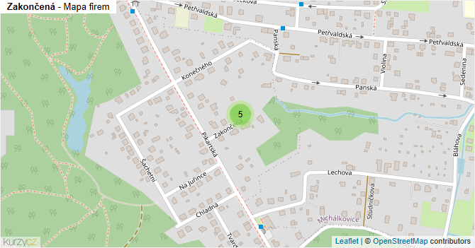 Zakončená - mapa firem