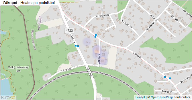 Zákopní - mapa podnikání