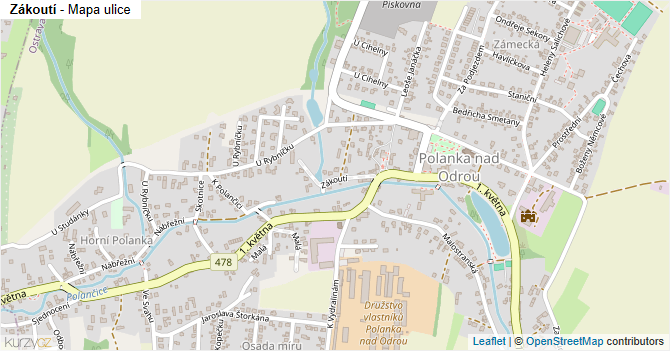 Zákoutí - mapa ulice