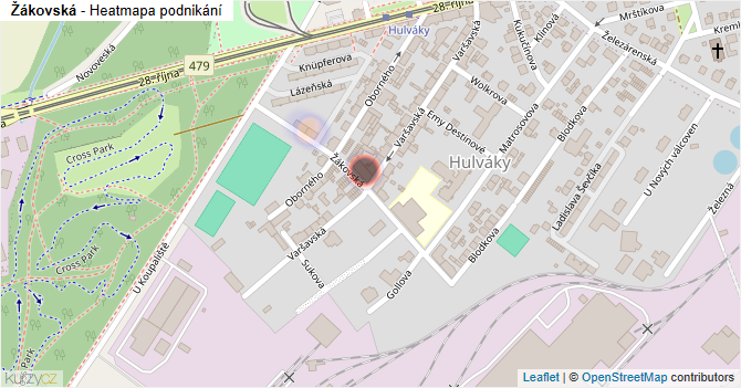 Žákovská - mapa podnikání