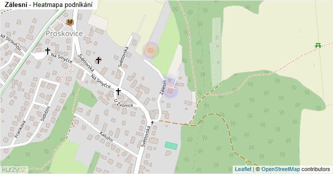 Zálesní - mapa podnikání