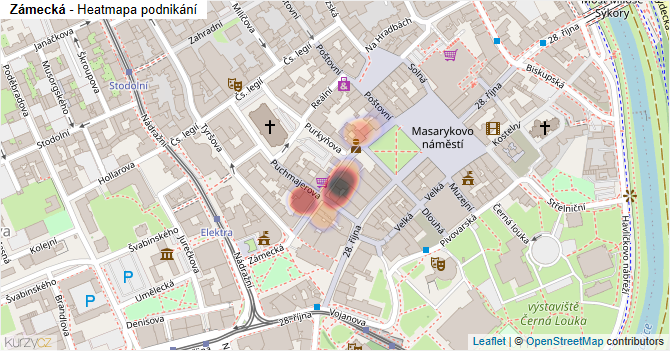 Zámecká - mapa podnikání