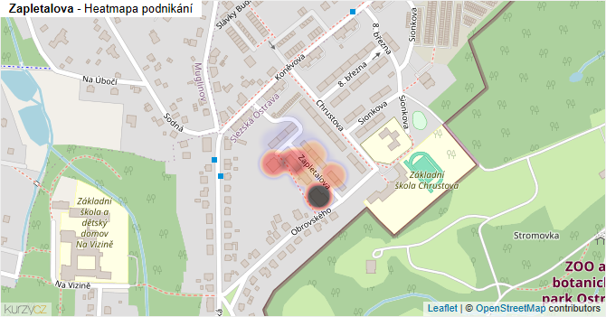 Zapletalova - mapa podnikání