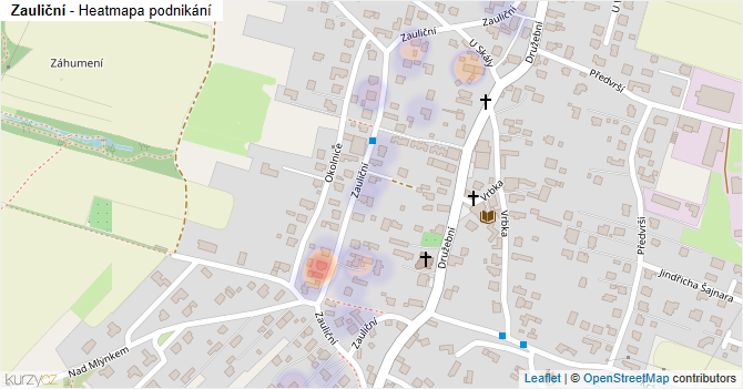 Zauliční - mapa podnikání