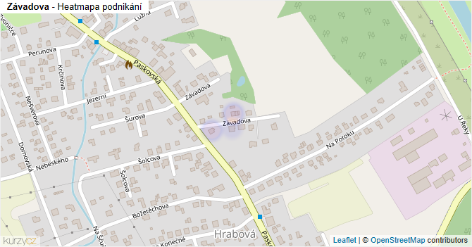 Závadova - mapa podnikání