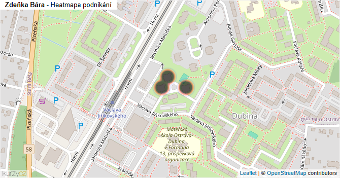 Zdeňka Bára - mapa podnikání
