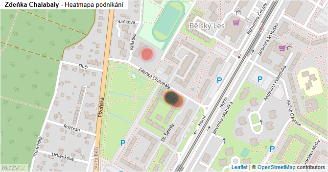 Zdeňka Chalabaly - mapa podnikání