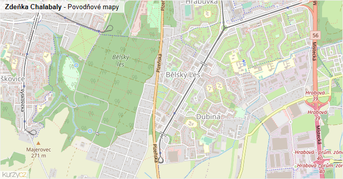 Zdeňka Chalabaly - záplavové mapy stoleté vody