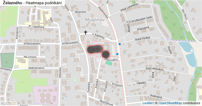 Želazného - mapa podnikání