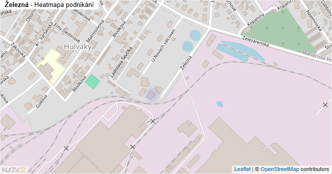Železná - mapa podnikání