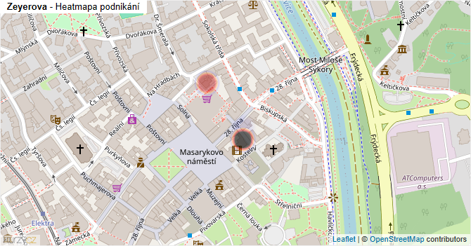 Zeyerova - mapa podnikání