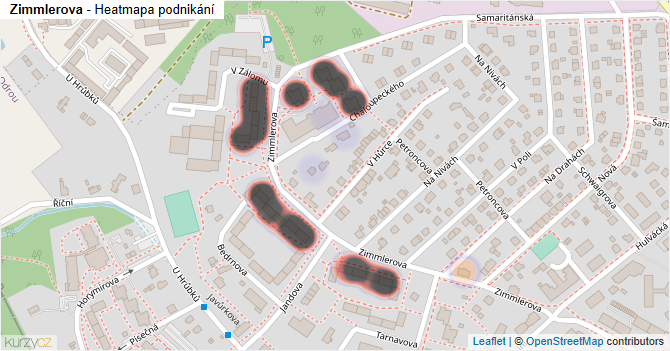 Zimmlerova - mapa podnikání