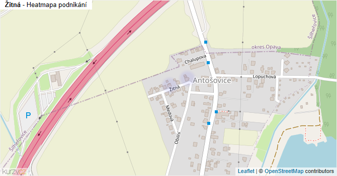 Žitná - mapa podnikání
