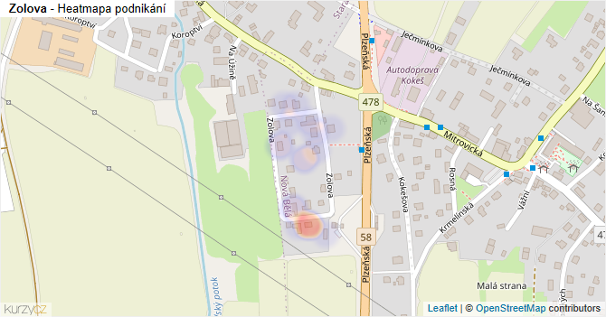 Zolova - mapa podnikání