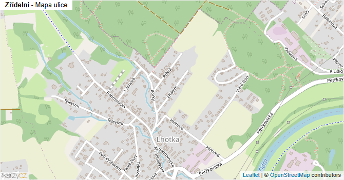 Zřídelní - mapa ulice