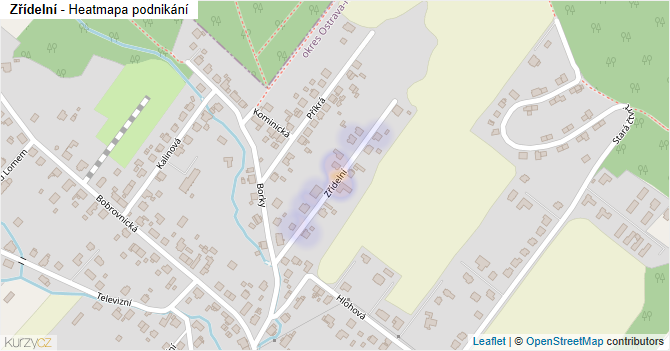 Zřídelní - mapa podnikání