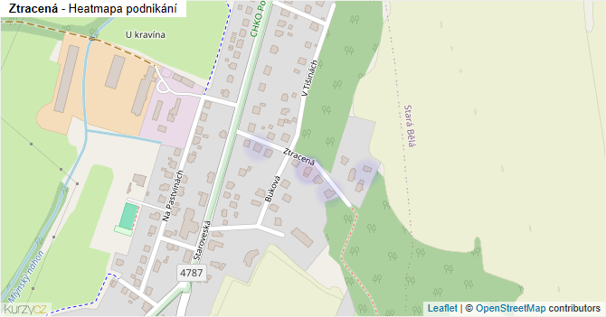 Ztracená - mapa podnikání
