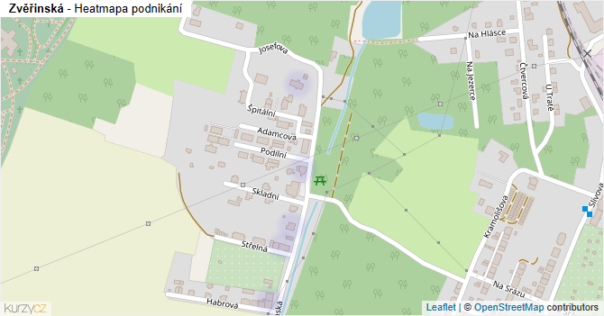 Zvěřinská - mapa podnikání