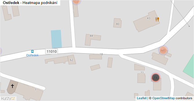 Ostředek - mapa podnikání