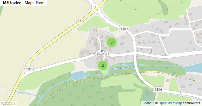 Mžižovice - mapa firem