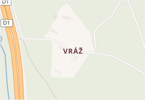 Vráž v obci Ostředek - mapa části obce