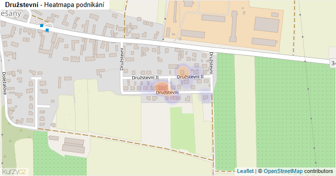 Družstevní - mapa podnikání