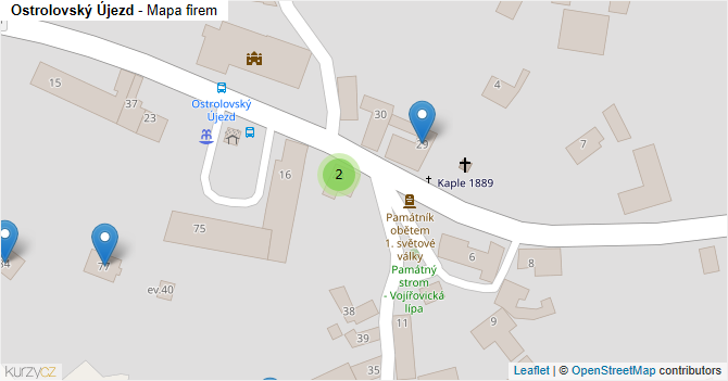 Ostrolovský Újezd - mapa firem