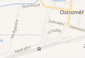 Černá pěšina v obci Ostroměř - mapa ulice