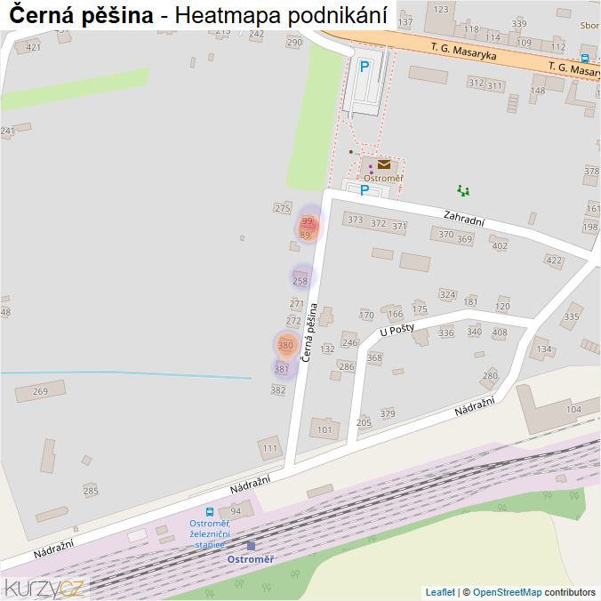 Mapa Černá pěšina - Firmy v ulici.