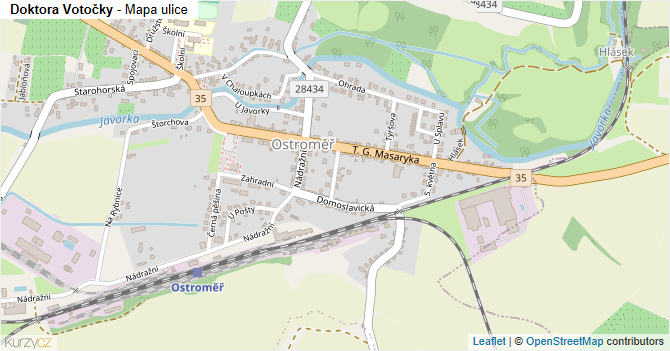 Doktora Votočky - mapa ulice