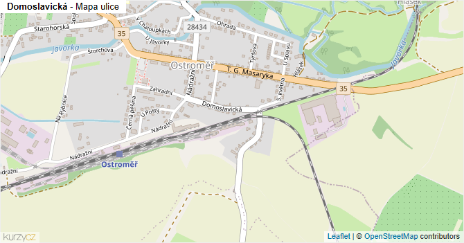 Domoslavická - mapa ulice