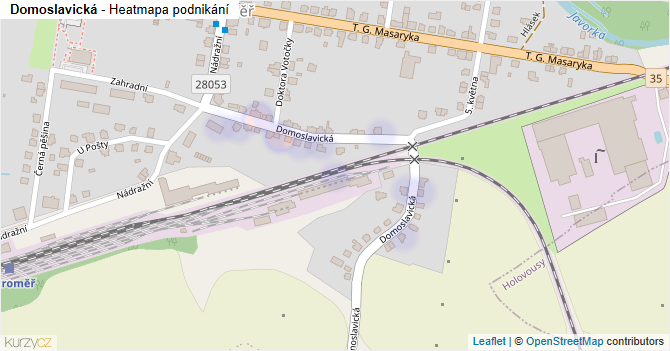 Domoslavická - mapa podnikání