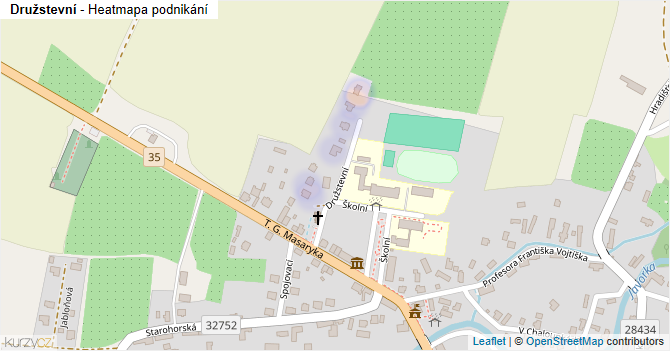 Družstevní - mapa podnikání