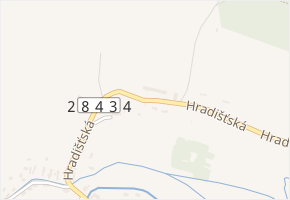 Hradišťská v obci Ostroměř - mapa ulice