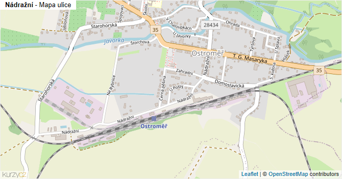 Nádražní - mapa ulice