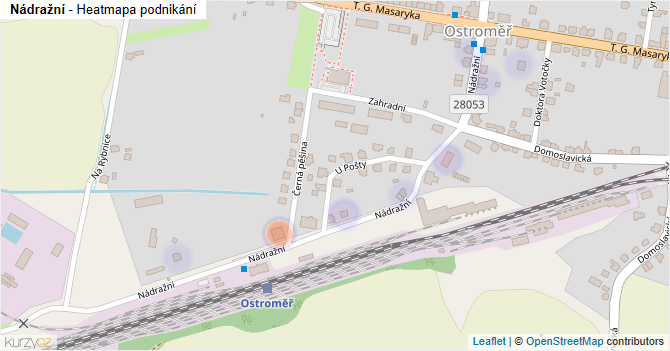 Nádražní - mapa podnikání