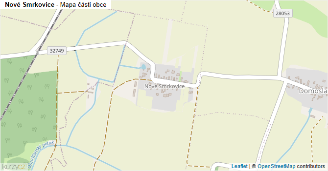 Nové Smrkovice - mapa části obce