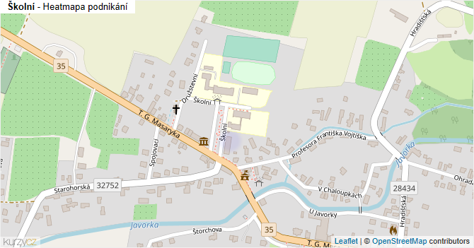 Školní - mapa podnikání