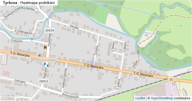 Tyršova - mapa podnikání