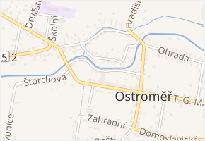 U Javorky v obci Ostroměř - mapa ulice