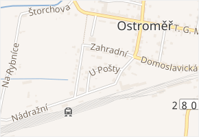 U Pošty v obci Ostroměř - mapa ulice