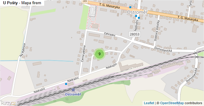 U Pošty - mapa firem