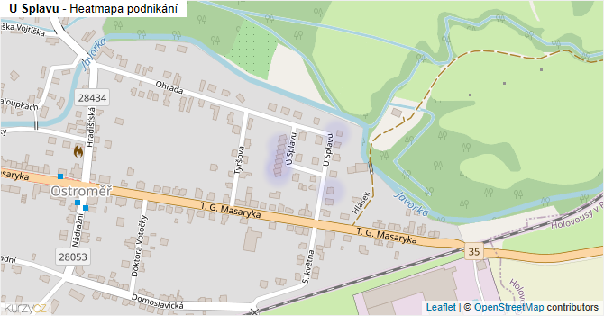 U Splavu - mapa podnikání