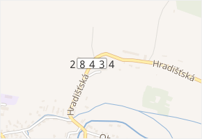 U Studánky v obci Ostroměř - mapa ulice