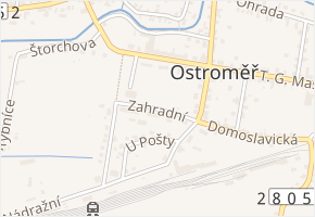 Zahradní v obci Ostroměř - mapa ulice